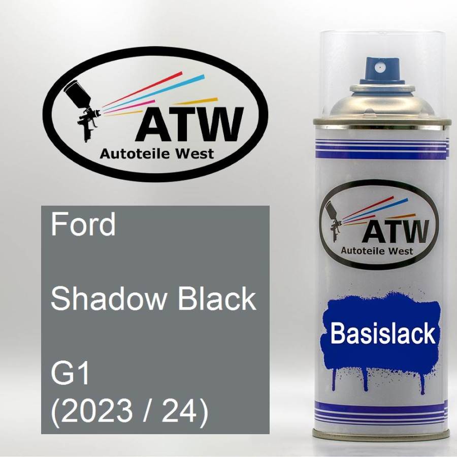Ford, Shadow Black, G1 (2023 / 24): 400ml Sprühdose, von ATW Autoteile West.